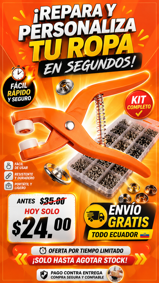 SET BOTONERA A PRESION PARA COSTURA